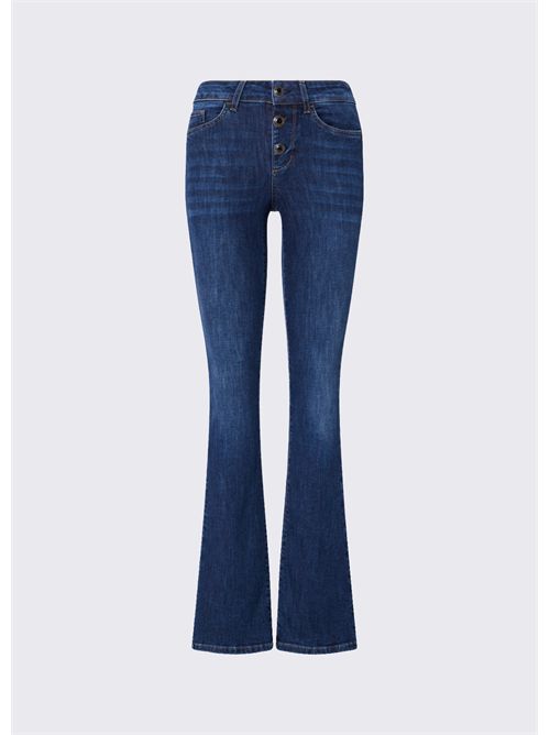 Jeans bootcut con bottoni gioiello LIU JO | UF6025D0328/79114